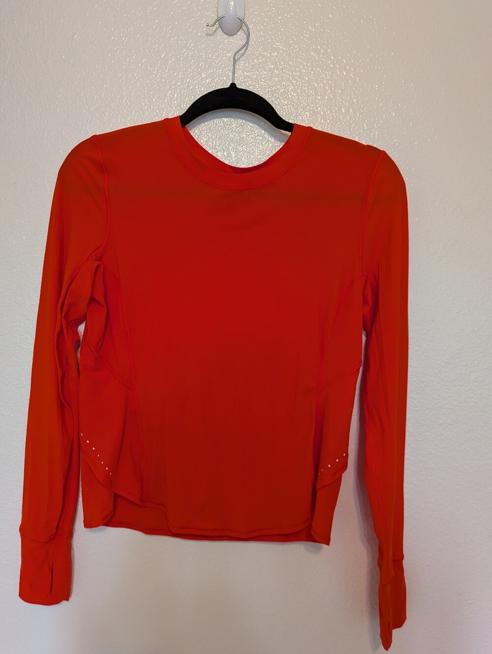 Lululemon UV Protection Fold Over Running LS Size 8 Solar Orange